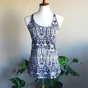 Lululemon Cool Racerback | White Black Glacier Lace | Size 8 * NEW